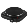 Brentwood TS-331BK 1100w Countertop Single Cast Iron Burner Hot Plate with Temperature Control and Power Indicator Light, Easy to Clean, Black