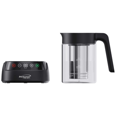 Coming Soon - Brentwood Select TS-406DBK 24oz Rapid Cold Brew Coffee and Iced Tea Maker with Digital Touch Display, Dishwasher Safe Glass Pitcher, and Stainless Steel Filter, Black