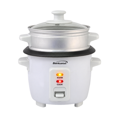 Coming Soon - Brentwood TS-504SW 2-Cup Uncooked/4-Cup Cooked Rice Cooker and Food Steamer, White