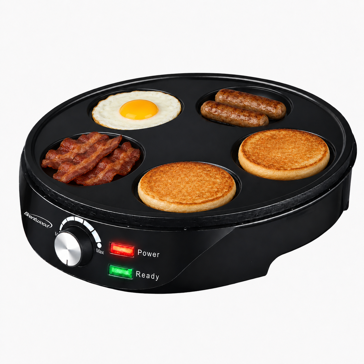 Coming Soon - Brentwood TS-609BK 4-Inch Non-Stick 5 Mini Pancakes and Breakfast Maker, Black
