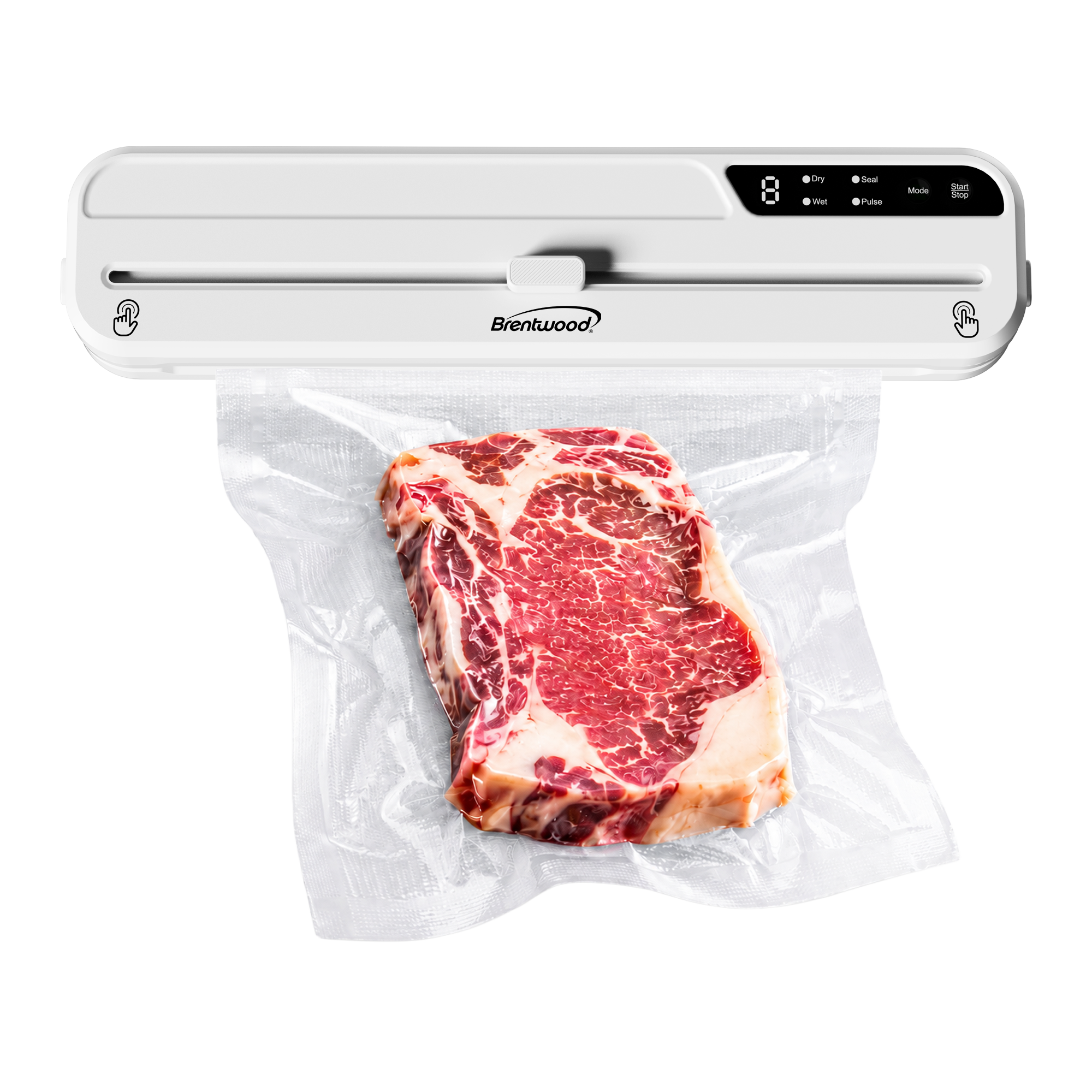 Brentwood VS-1000W Food Vacuum Sealer Machine, White