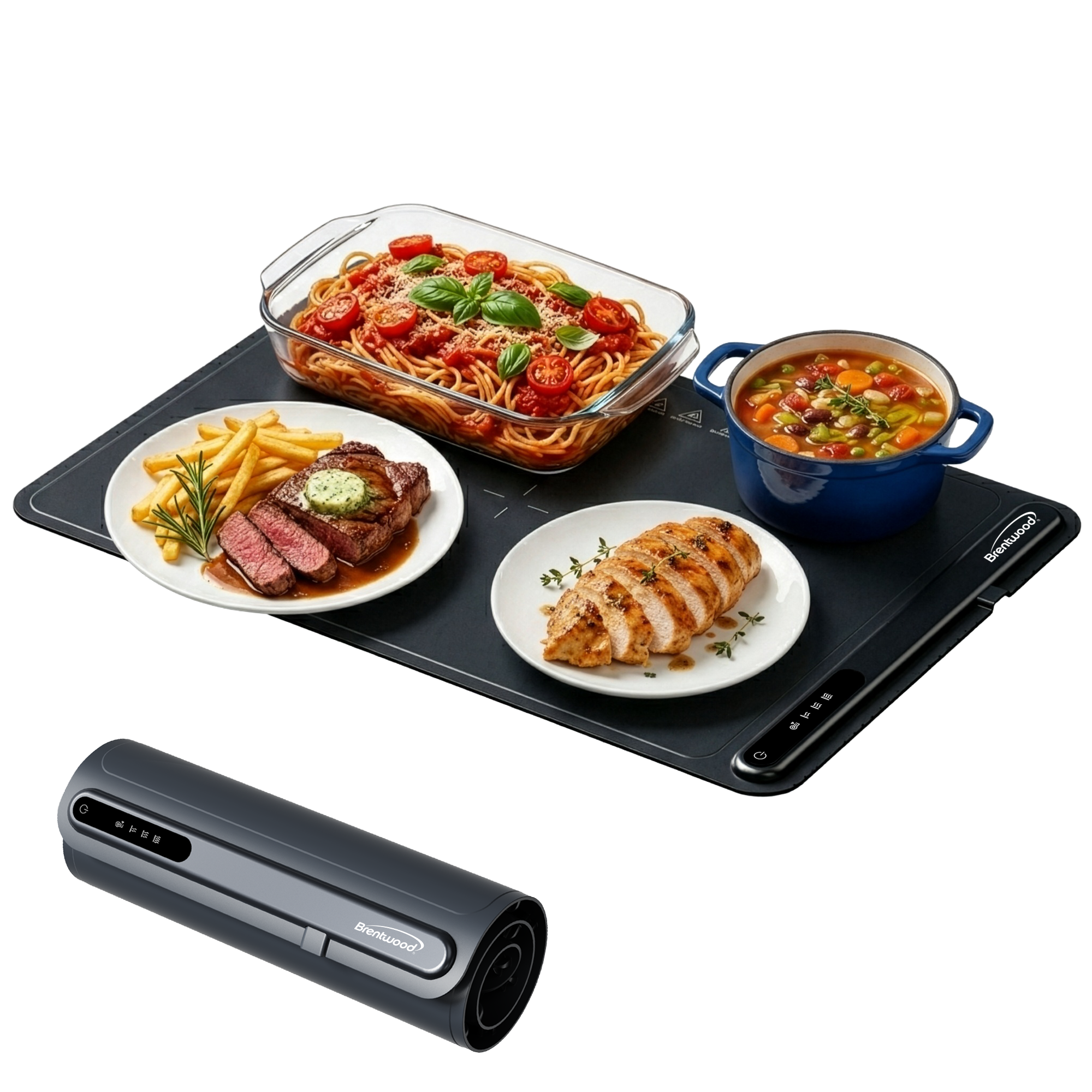Brentwood WM-2416GRY 24" x 16" Food Warming Mat, Gray