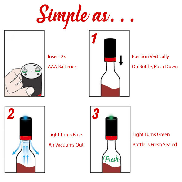 Brentwood WA-2000BK Portable Automatic Vacuum Wine Preserver and Bottl ...