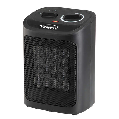 Brentwood H-C1603BK 1500-Watt Portable Ceramic Space Heater and Fan, Black