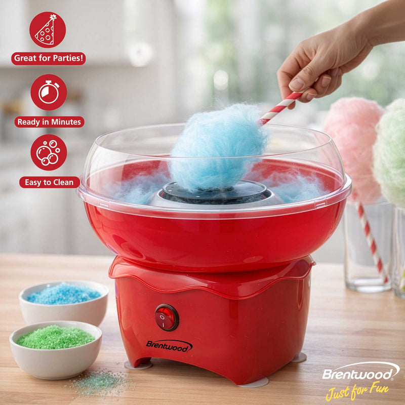 Coming Soon - Brentwood CC-4020R Classic Cotton Candy Machine with Sugar Scoop, Red