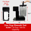 Brentwood KT-2300DBK 3-Liter 1800w Digital Instant Hot Water Dispenser with 7 Temperature Presets, 4 Water Volume Options, Large Carry Handle, and Child Safety Lock, BPA Free, Black
