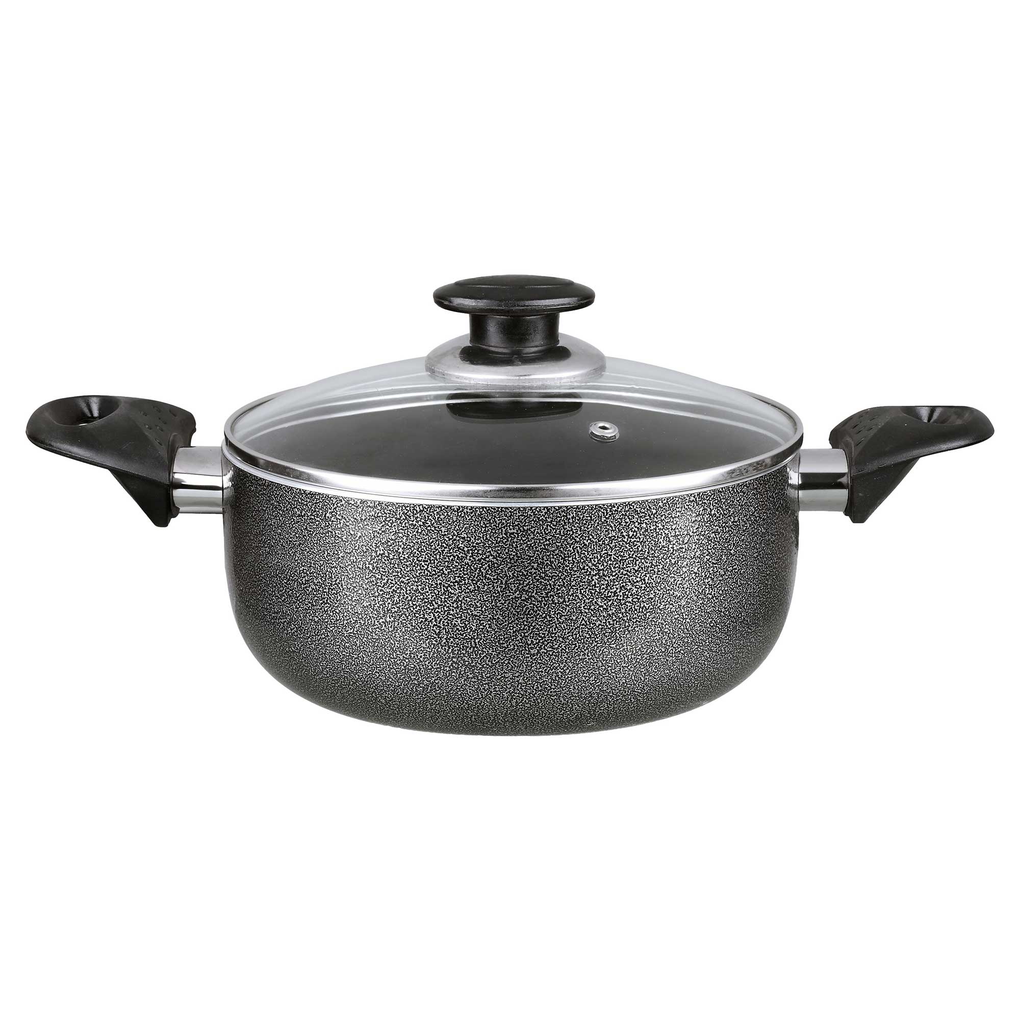 Brentwood BP-510 10-Quart Aluminum Non-Stick Dutch Oven with Tempered Glass Lid
