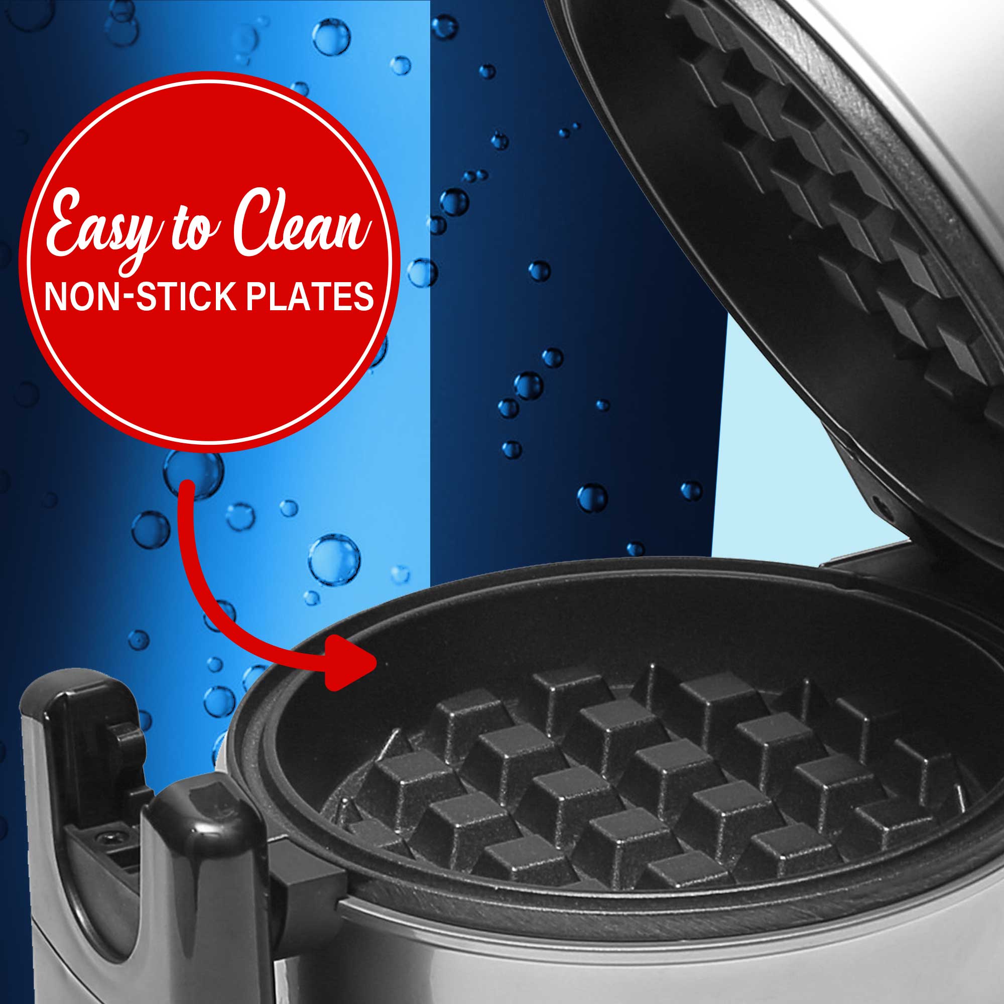 Brentwood TS-231S 5-Inch Non-Stick Flip Belgian Waffle Maker with Temperature Control, Silver