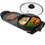 Coming Soon - Brentwood SK-71BK 2-Quart 2-Sided Electric Hot Pot and 18” x 9” Korean BBQ Grill with Ceramic Non-Stick Surface, Adjustable Temperature, Removeable Drip Tray, and Vented Tempered Glass Lid, Black