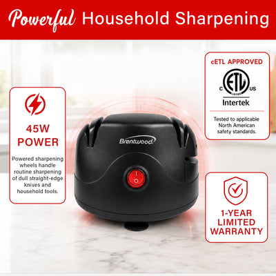 Brentwood TS-1002 Knife and Tool Sharpener, Black