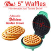 Brentwood TS-2141BL Non-Stick 5” Mini Maker for Waffles, Keto Chaffles, Hash Browns, and More, Blue