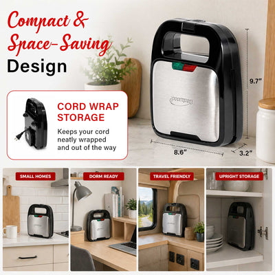 Coming Soon - Brentwood TS-247BK Non-Stick Panini Press Grill and Sandwich Maker, Black