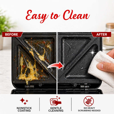Coming Soon - Brentwood TS-241BK Electric Sealed Sandwich Maker Grill with PFAS-Free Nonstick Plates, Makes Stuffed French Toast, Omelets, Compact & Easy to Store, Black