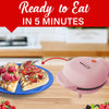 Brentwood TS-2144PK Non-Stick 4” Mini Maker for Waffles, Keto Chaffles, Hash Browns, and More, Heart, Pink