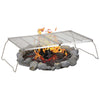 Brentwood BB-17X25SS 25” x 17” Heavy Duty Stainless Steel Portable Folding Campfire Grill with Carry Bag