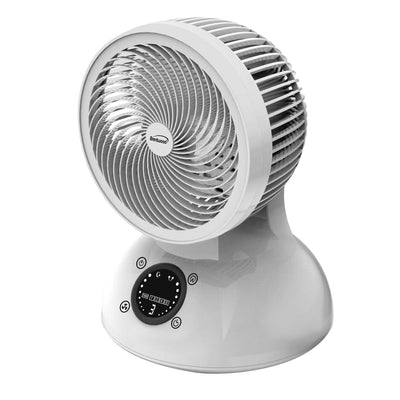 Brentwood F-650RW 6-Inch 3-Speed Remote Control Oscillating Air Circulator Desktop Fan with Timer and Auto Shut Off, White