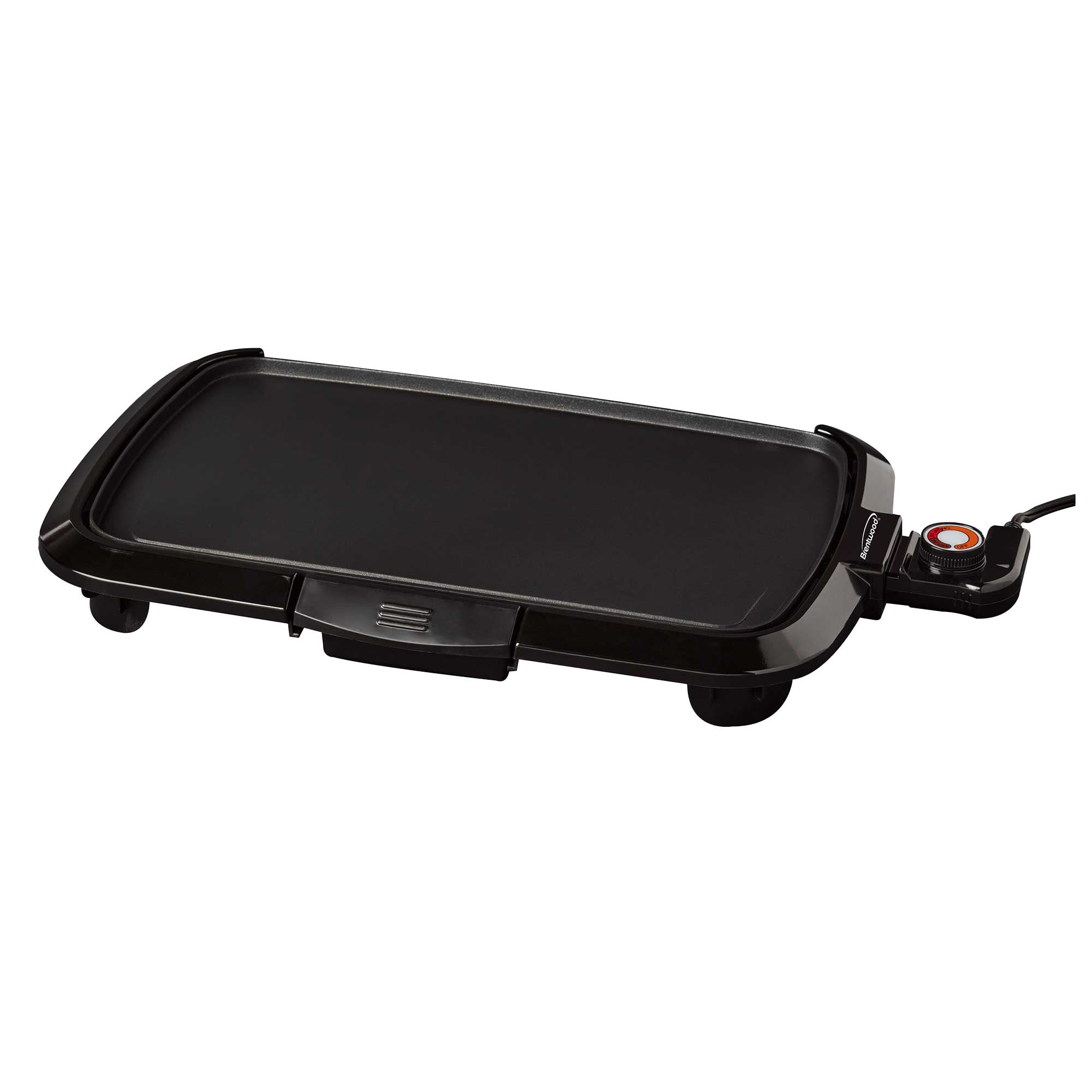 Brentwood TS-821 Non-Stick Electric Griddle with Drip Tray, Adjustable Temperature, and Cool Touch Handles, 16 x 10 Inch, Black