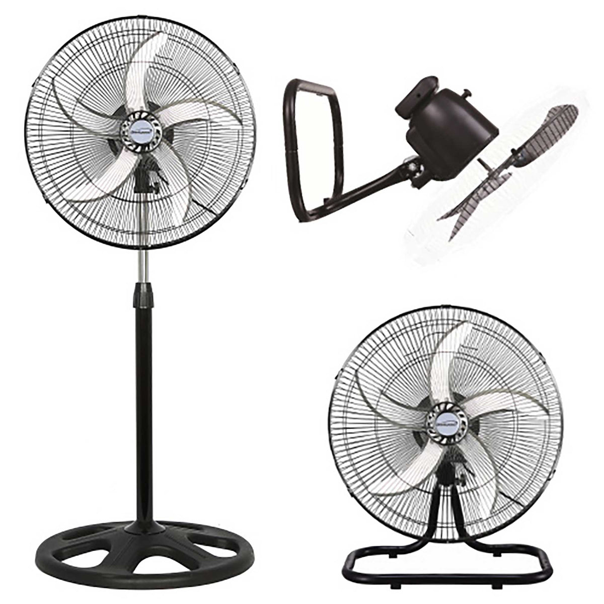 Brentwood Kool Zone F-1831B 3in1 3-Speed 18” Industrial Fan, Black ...