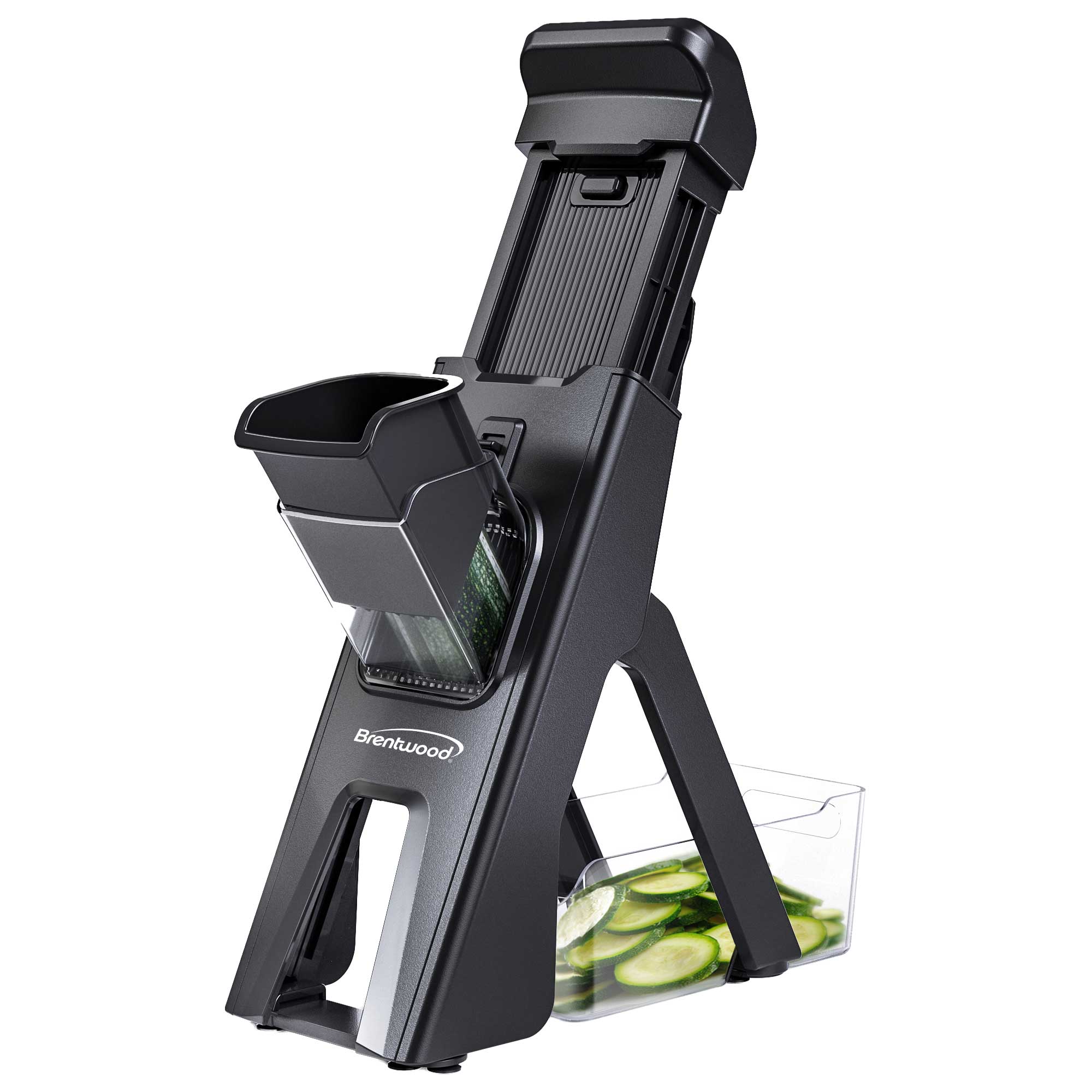 Coming Soon - Brentwood KA-5066BK 3-in-1 Safe Mandoline Slicer, Vegetable Chopper, Thick & Thin Julienne, Adjustable Thickness 0.5mm-8mm, Black
