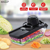 Brentwood KA-5046BK Mandoline Slicer and Cheese Grater with 3.6-Cup Storage Container and 6 Interchangeable Stainless Steel Blades, Black