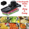 Brentwood KA-5046BK Mandoline Slicer and Cheese Grater with 3.6-Cup Storage Container and 6 Interchangeable Stainless Steel Blades, Black