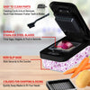 Brentwood KA-5024BKS Vegetable Chopper with 3.6-Cup Storage Container and 2 Interchangeable Stainless Steel Blades, Black