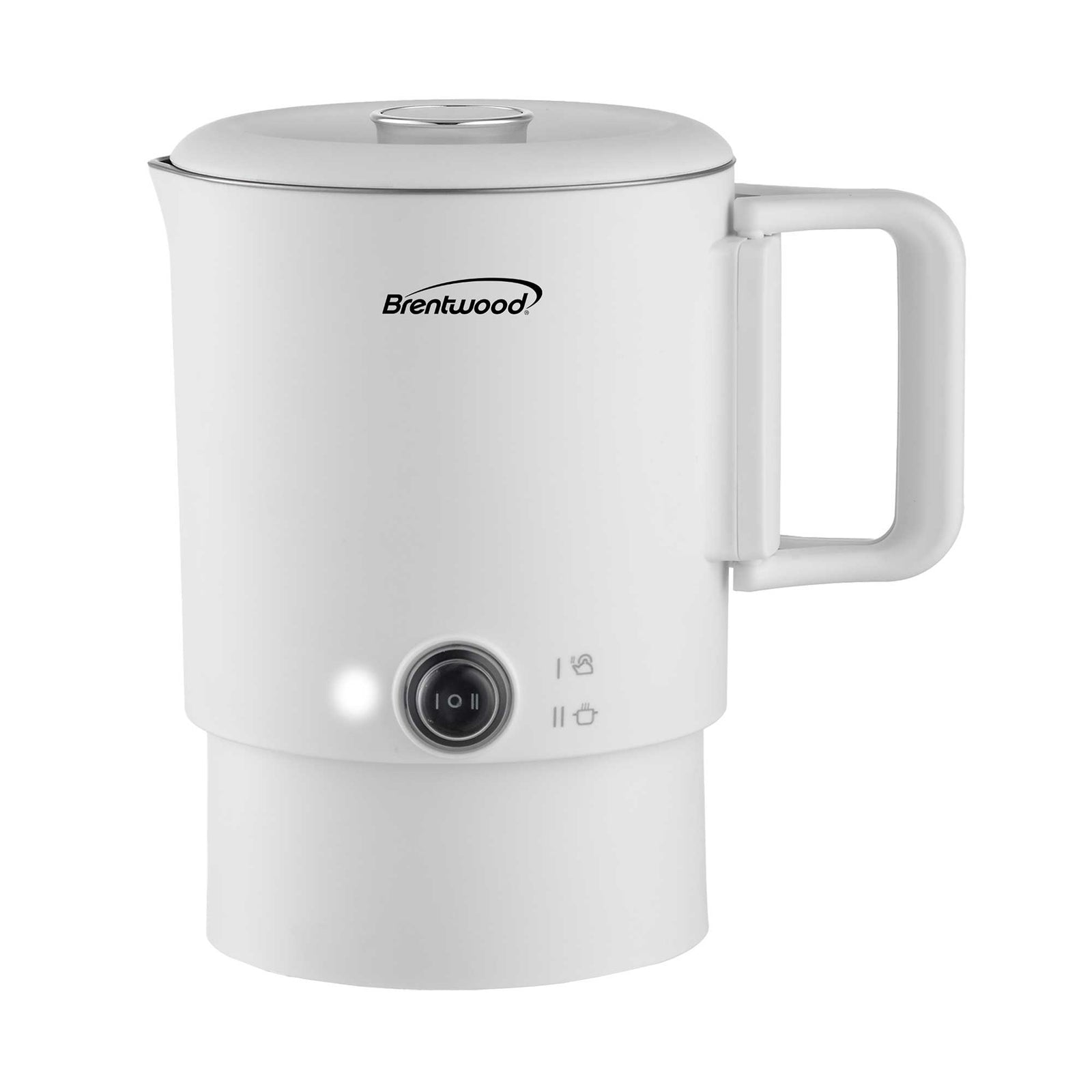 Brentwood KT-1504W 27oz Electric Travel Kettle & Hot Pot, Collapsible, Cool Touch Double Wall Stainless Steel Construction, Cordless with 360° Base, Auto Shut Off, Boil Dry Protection