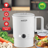 Brentwood KT-1504W 27oz Electric Travel Kettle & Hot Pot, Collapsible, Cool Touch Double Wall Stainless Steel Construction, Cordless with 360° Base, Auto Shut Off, Boil Dry Protection