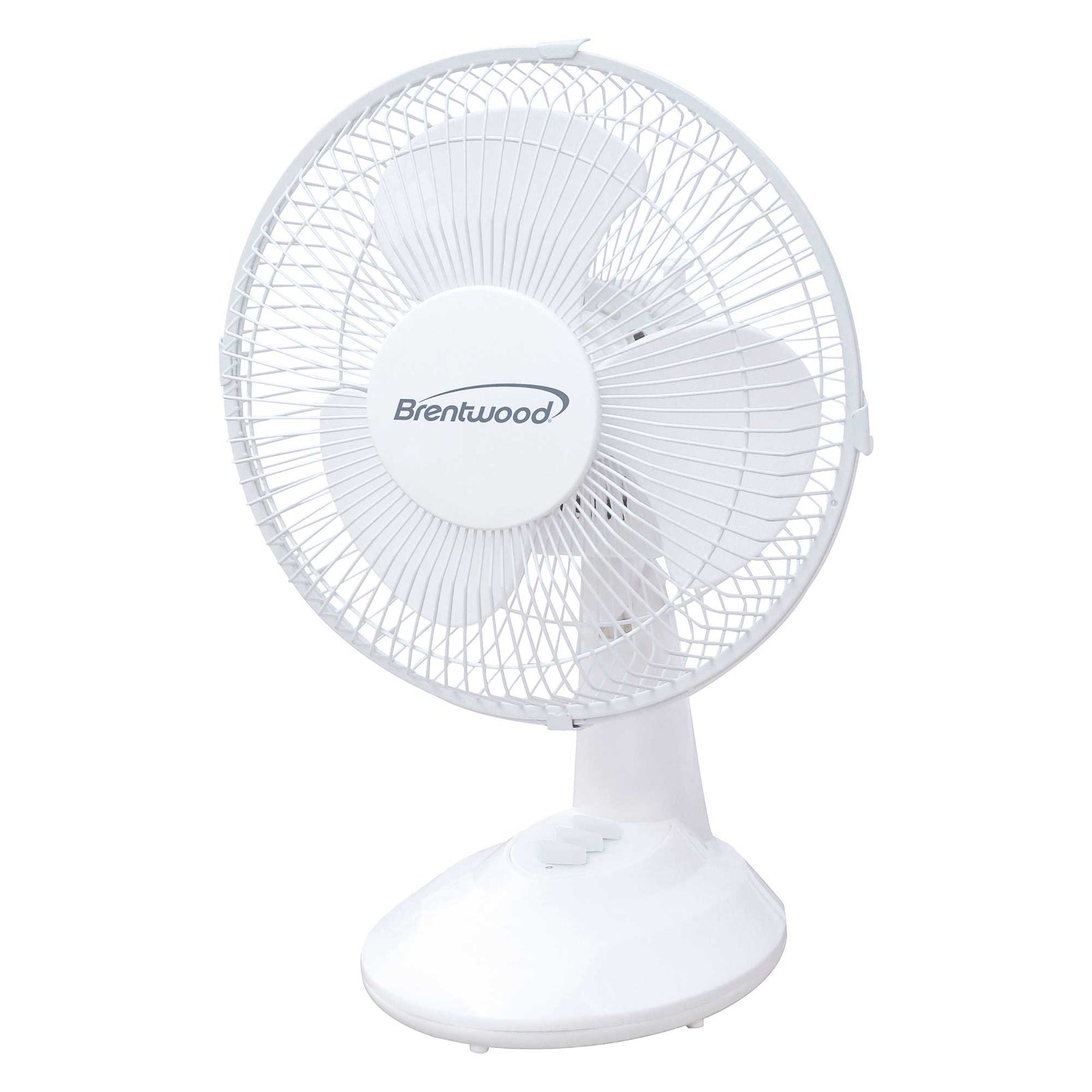 Brentwood Kool Zone F-9DW 2-Speed 9” Oscillating Desk Fan, White
