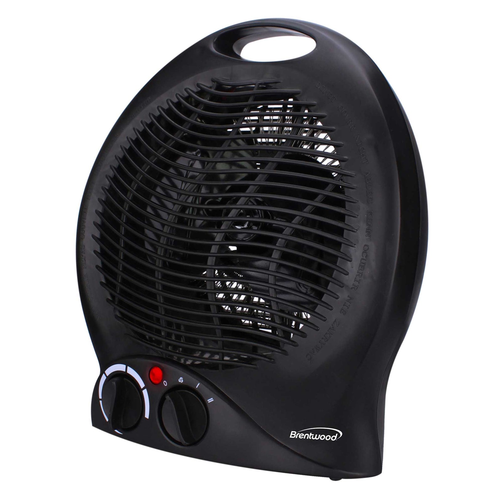 Brentwood H-F301BK 1500-Watt Portable Electric Space Heater and Fan, Black