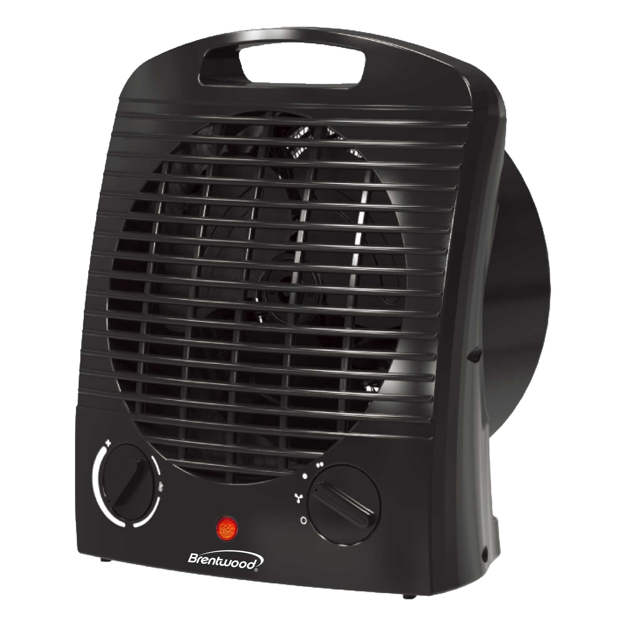 Brentwood H-F306BK 1500-Watt Portable Electric Space Heater and Fan, Black