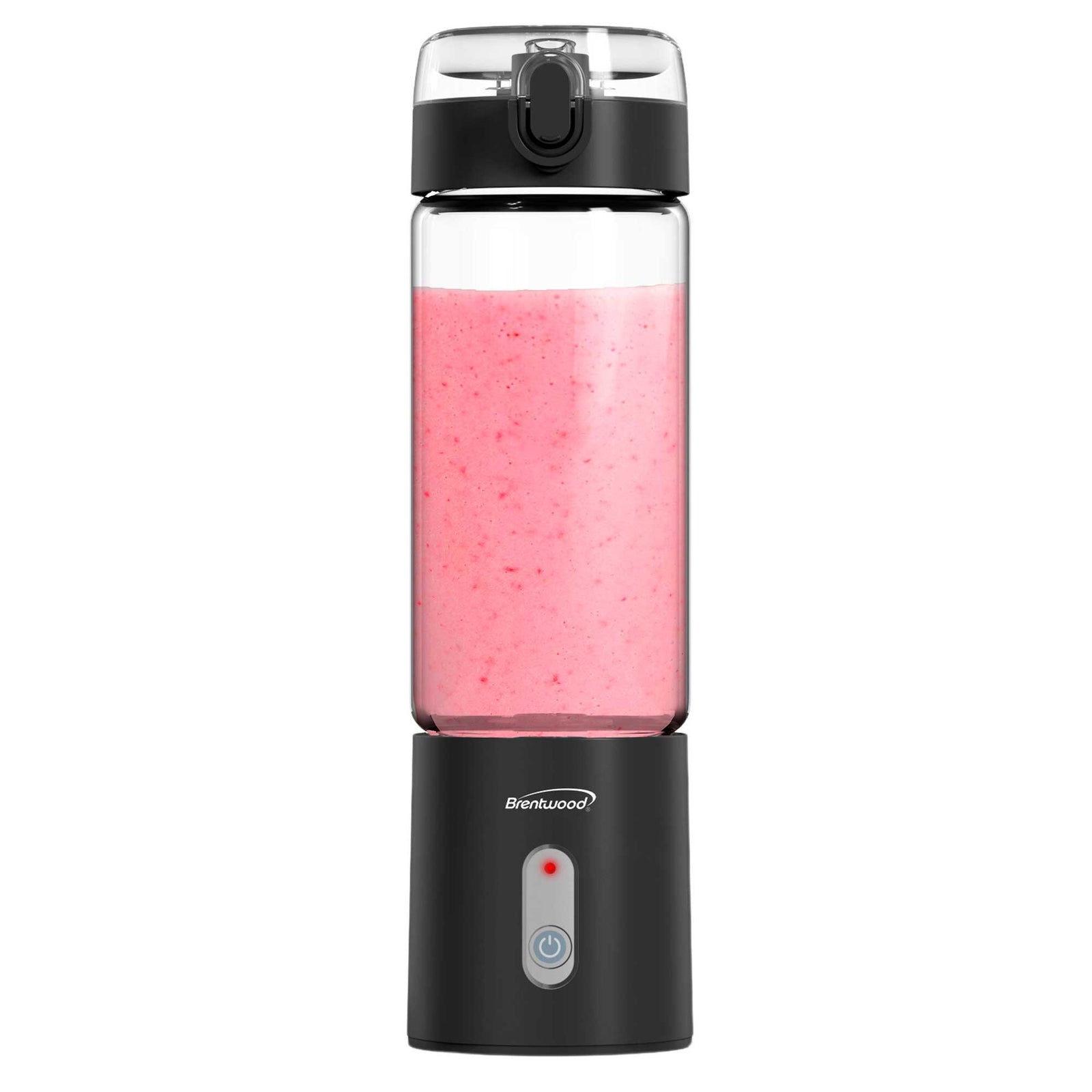 Brentwood RJB-100BK 17oz Portable Battery Operated USB Glass Blender, Black