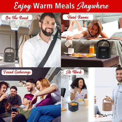 Brentwood ELB-600GRY 110V 50W 0.6L Portable Leakproof Electric Lunch Box Food Warmer, Gray
