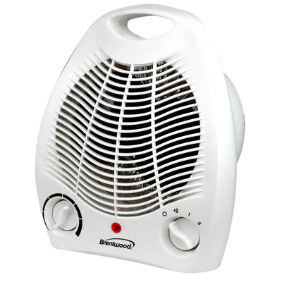Brentwood H-F302W 1500-Watt Portable Electric Space Heater and Fan, White