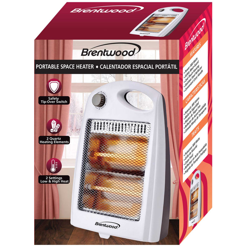 Brentwood H-Q801W 800-Watt Portable Space Heater, White