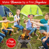 Brentwood BB-4X14SS 14” x 14” Portable Stainless Steel Folding Charcoal BBQ Grill and Outdoor Fire Pit with Carry Bag
