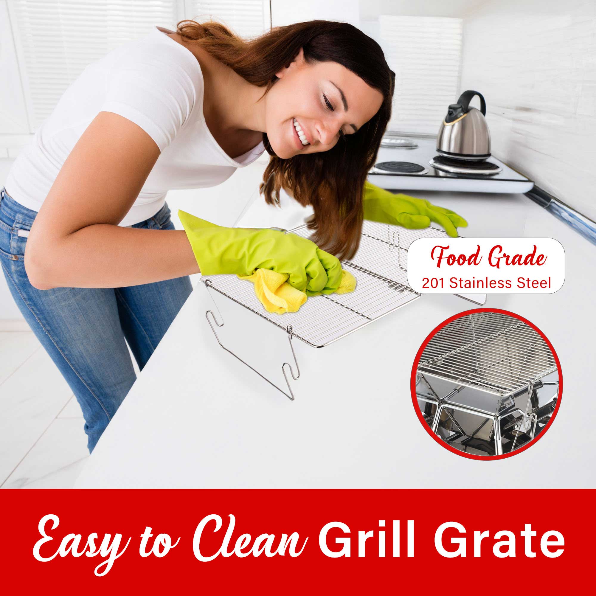 Brentwood BB-4X14SS 14” x 14” Portable Stainless Steel Folding Charcoal BBQ Grill and Outdoor Fire Pit with Carry Bag