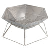 Brentwood BB-6X20SS 20” Portable Stainless Steel Folding Charcoal BBQ Grill and Outdoor Fire Pit with Carry Bag