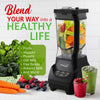 Brentwood Select JBS-1000BK Professional Smart Blender with 1000w Ice Crushing Power, Large 8.5-Cup Plastic Jar, Stainless Steel Blades, Non-Slip Base, Dishwasher-Safe Parts, Black