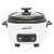 Brentwood RC-5006W 6-Cups Cooked/3-Cups Uncooked Rice Cooker with Steam Tray, Measuring Cup, and Spatula, White