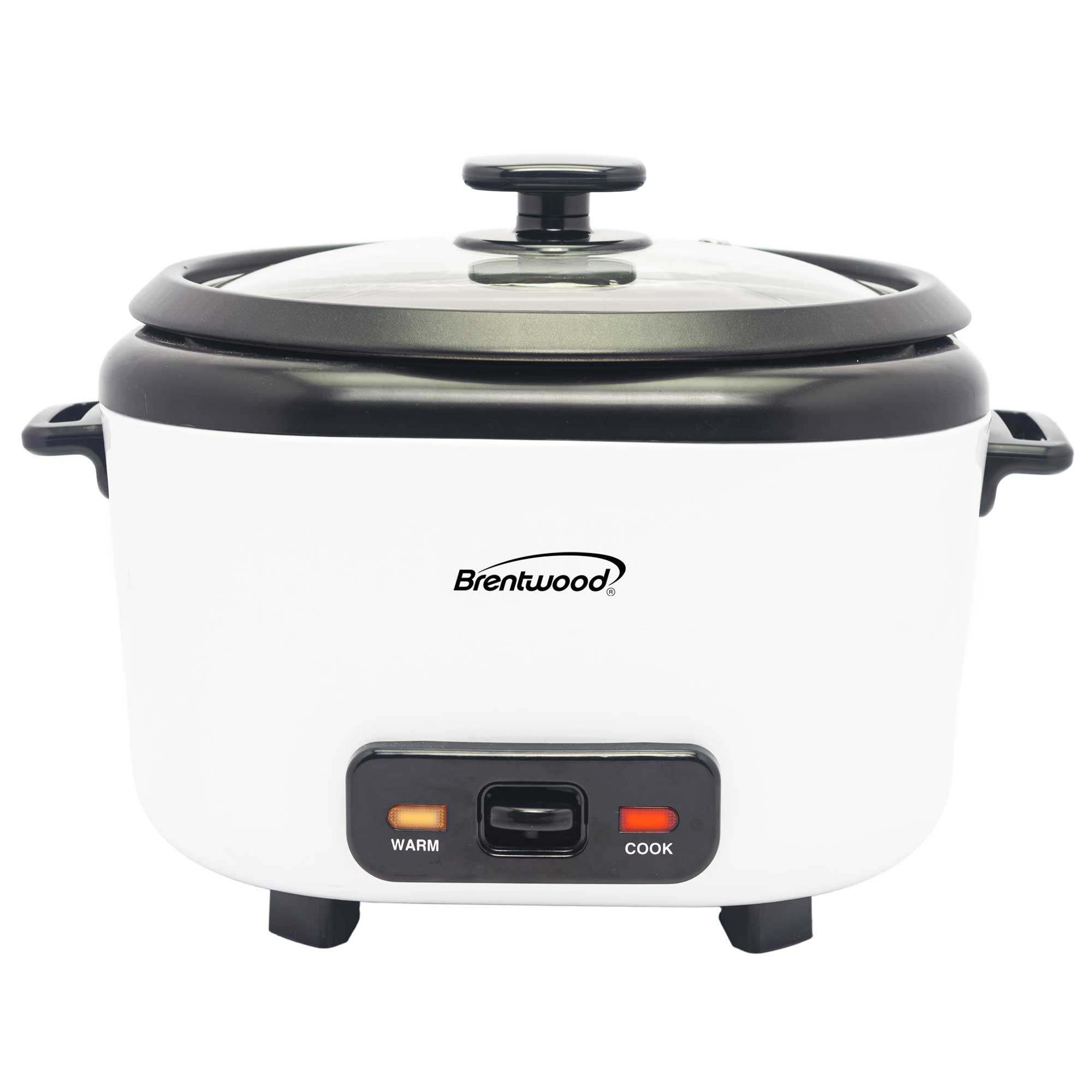 Brentwood RC-5020W 20-Cups Cooked/10-Cups Uncooked Rice Cooker with Steam Tray, Measuring Cup, and Spatula, White