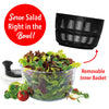 Brentwood KA-5030BK Salad Spinner with 5-Quart Serving Bowl, Black