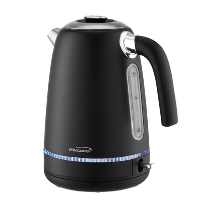 Brentwood KT-1792BK 1500W 1.7L Cordless Electric Stainless Steel Kettle