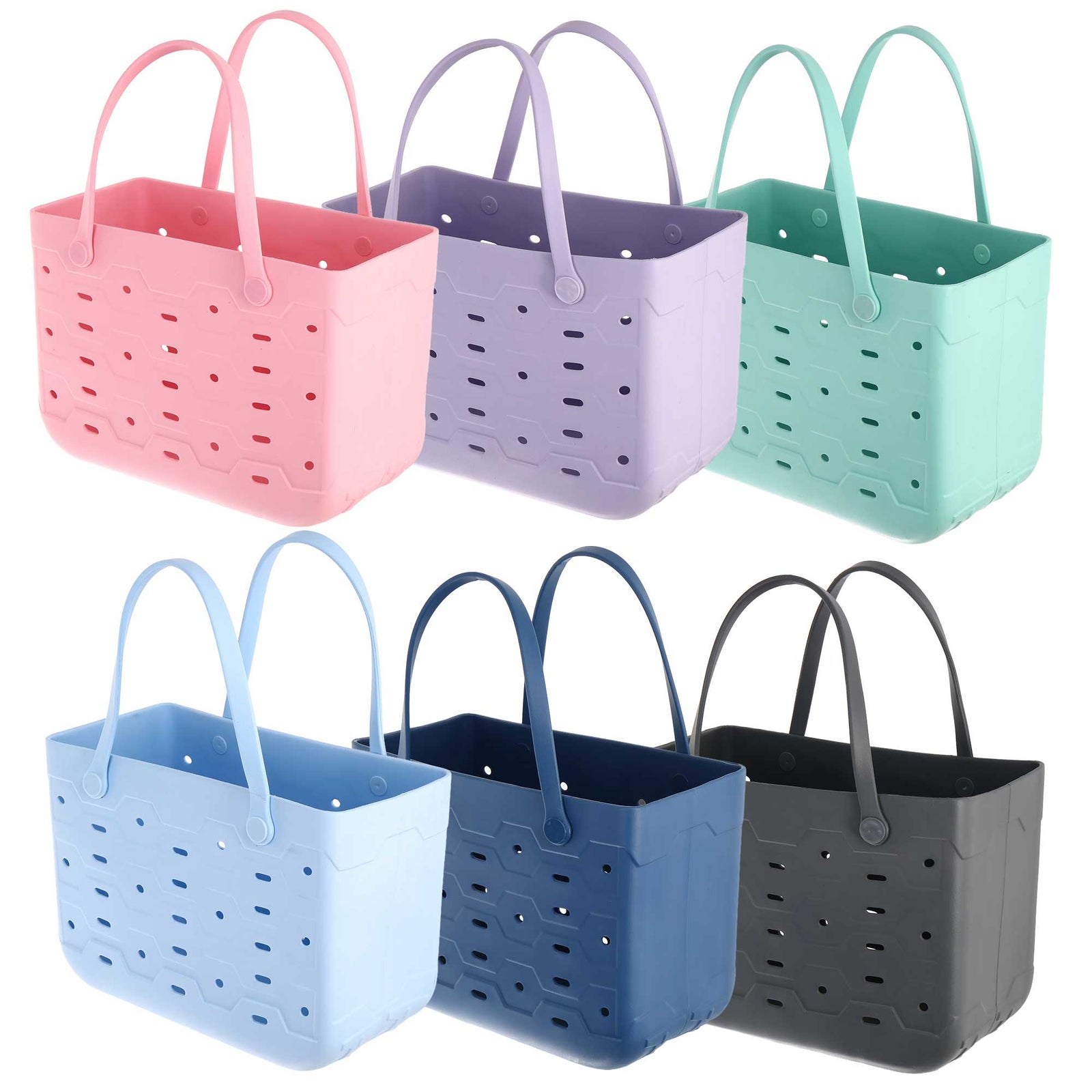 Brentwood TB-1813MC Universal Large Rubber Tote Bag, Durable, Washable, Water, Sand, and Tip-proof – Travel, Beach, Pool, Boat, Work, Sports, Groceries, and More