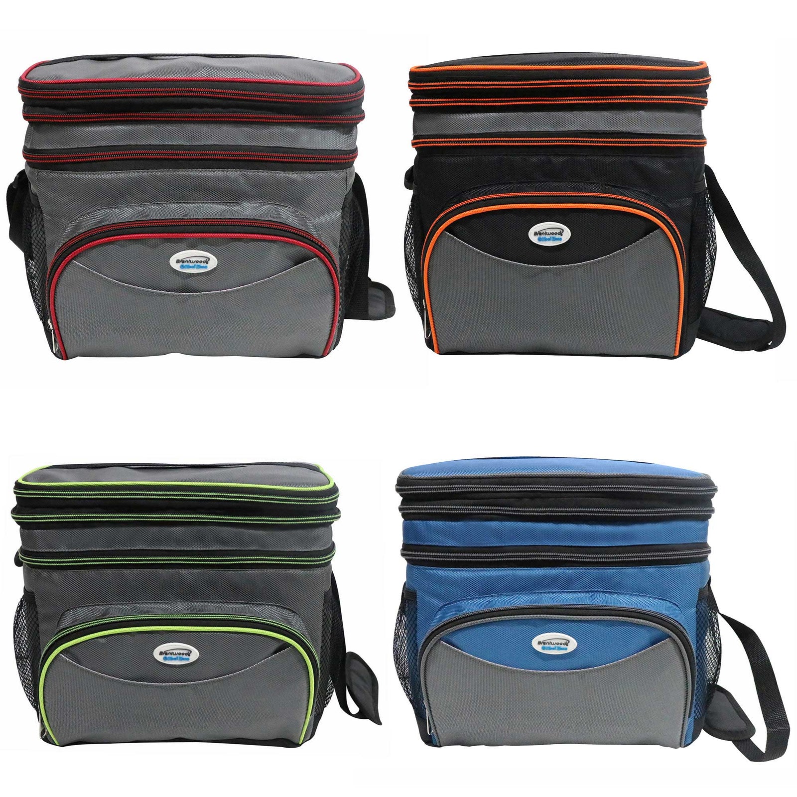 Brentwood Kool Zone CB-1201  Insulated Cooler Bag with Hard Liner, 12-Can