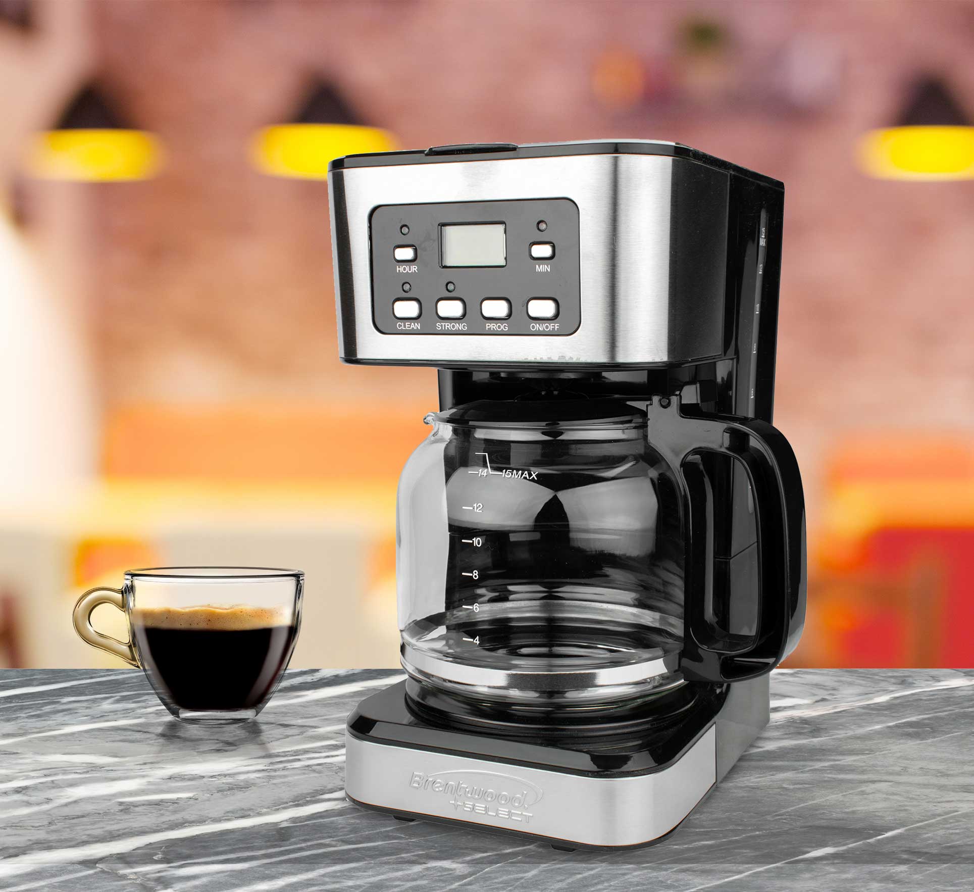  Brentwood Coffee Maker with Mug, Single Serve, Black: Home &  Kitchen