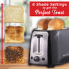 Brentwood TS-292B Cool Touch 2-Slice Extra Wide Slot Toaster, Black