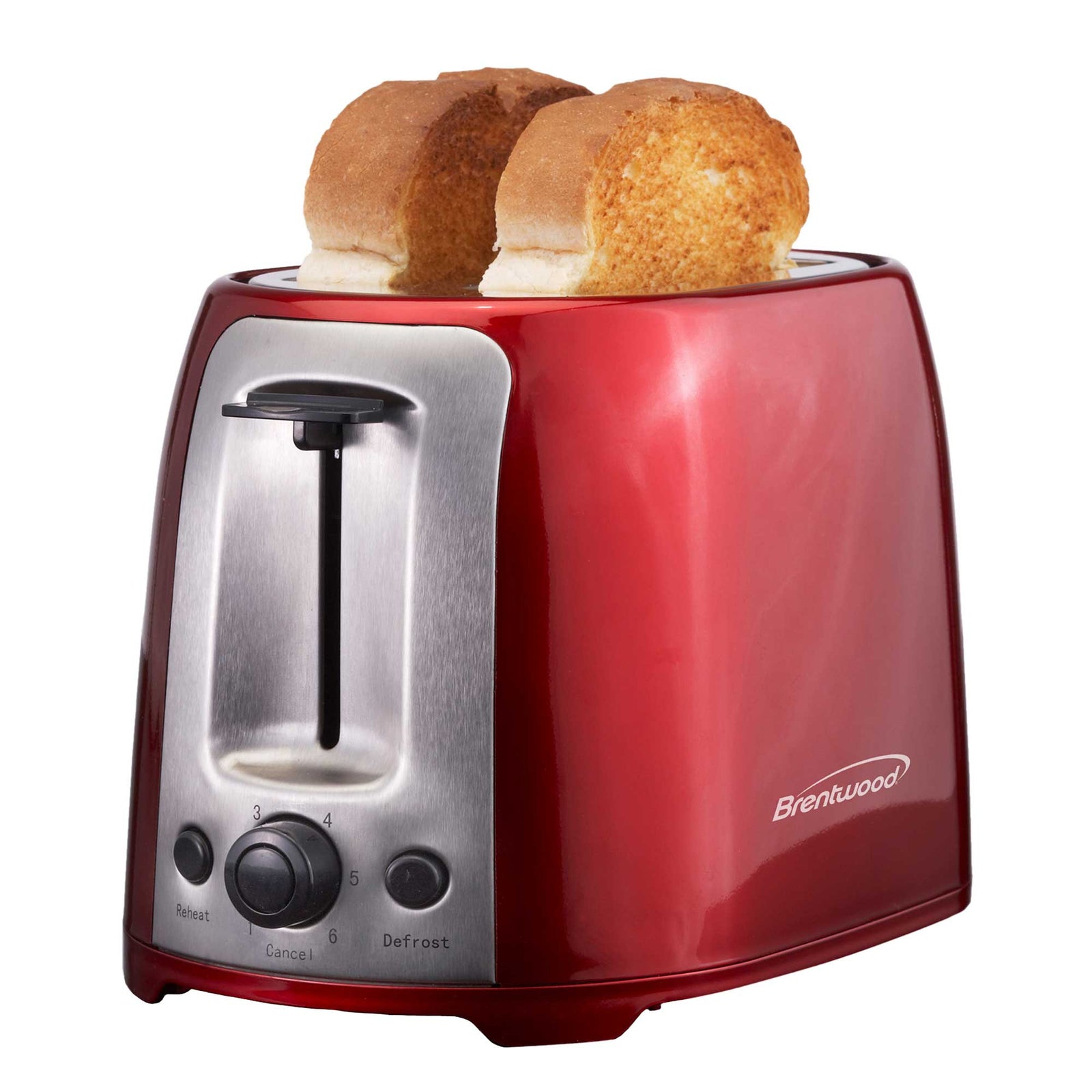 Brentwood TS-292R Cool Touch 2-Slice Extra Wide Slot Toaster, Red