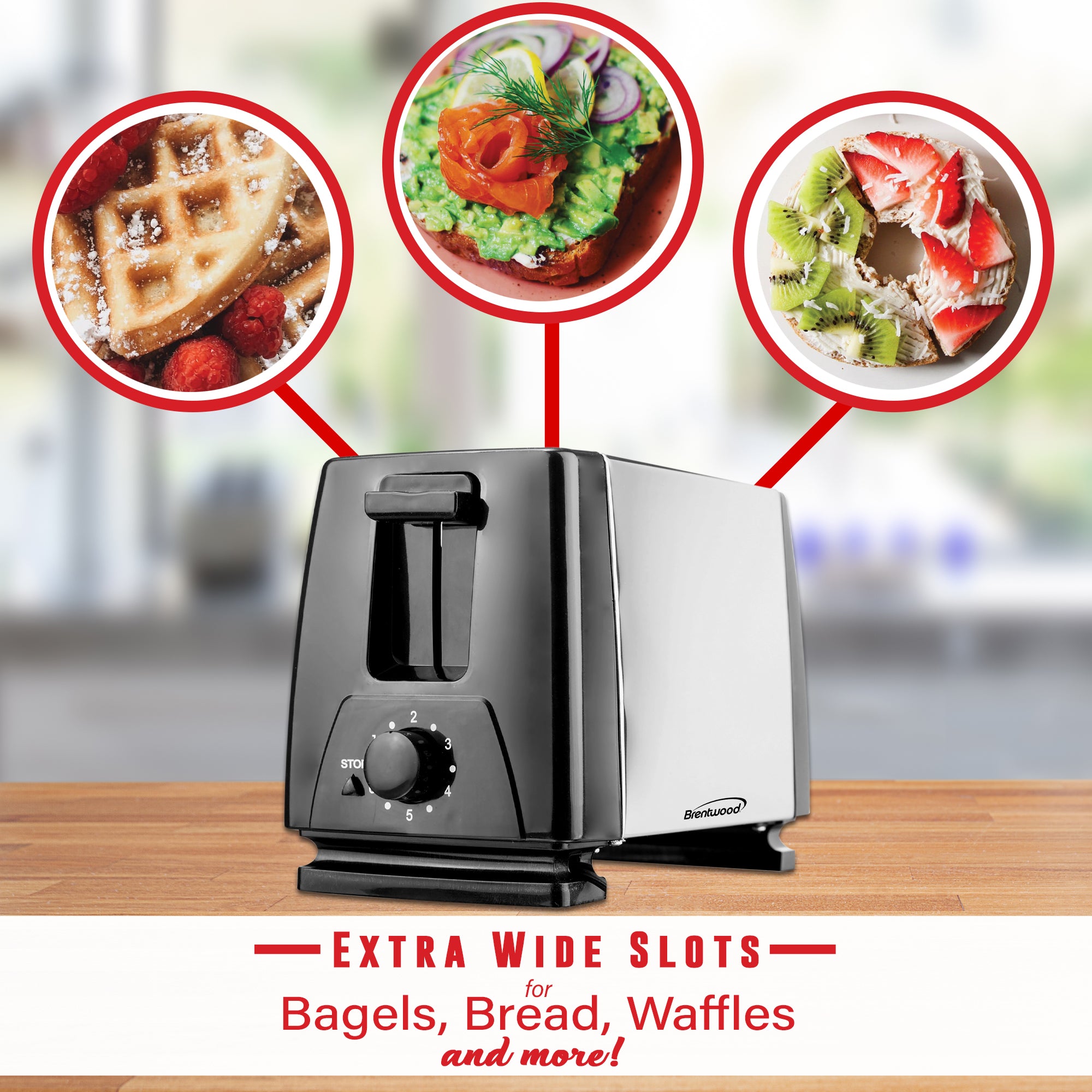 Brentwood 2 slice toaster best sale