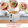 Brentwood TS-260W Cool Touch 2-Slice Toaster, White